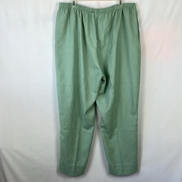 Draper's & Damons Light Green Pants w/Elastic Waist & Side Seam Pockets -Size 1X - Picture 5 of 9